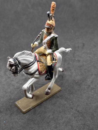 凯旋世界勋赏（持续上新中）（第22期新年大拍）（欢迎送拍）（对拍品有疑问请询问客服，不接受到手刀，出价默认拍品品相。请认真阅读拍卖规则！出价默认已认可！）（收到货请录制开箱视频，无视频概不处理问题。） - 拿破仑战争时期法国龙骑兵（Dragoon）的兵人模型