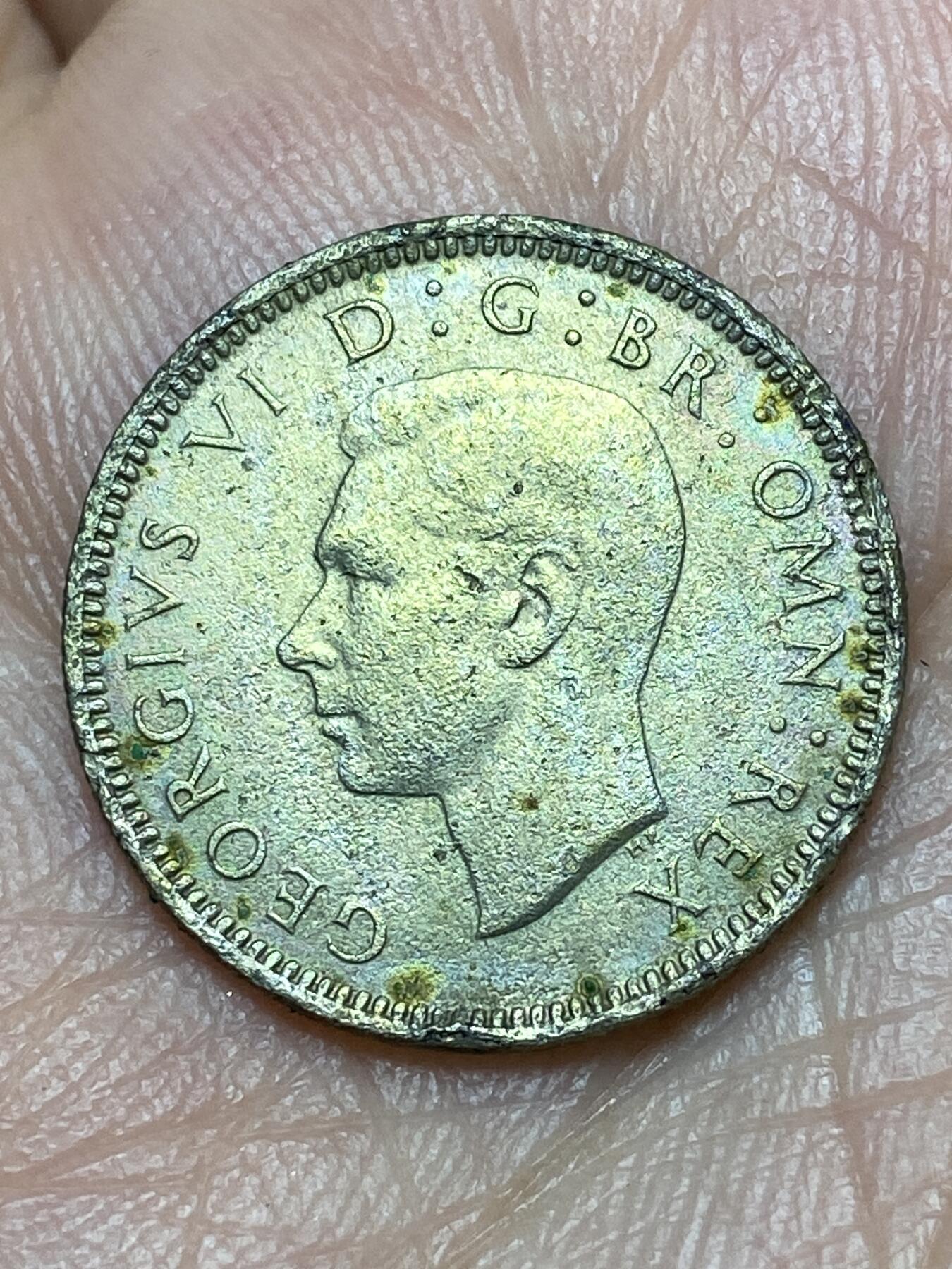 2026年第三十一场(总第二百场)英国一线回流散币新春特拍第三场(免佣金) 英国🇬🇧1942年6便士银币(乔治六世第一版，500银)