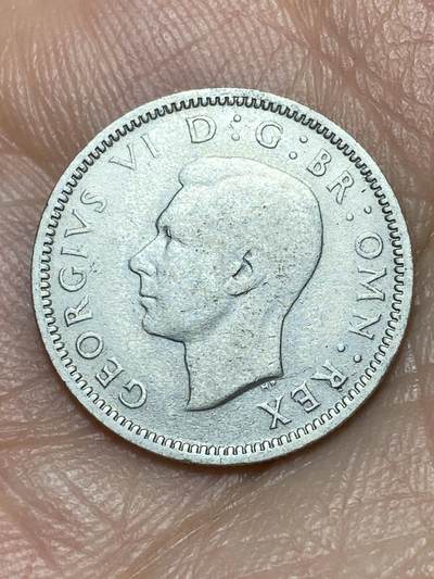 2026年第三十一场(总第二百场)英国一线回流散币新春特拍第三场(免佣金) 英国🇬🇧1942年6便士银币(乔治六世第一版，500银)