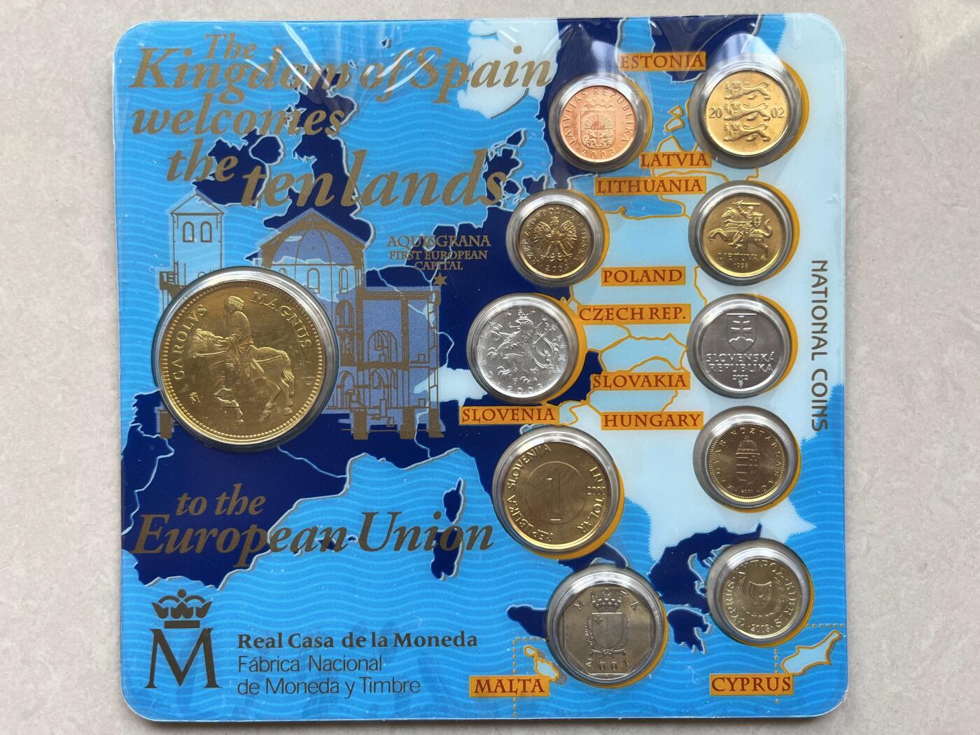 咖啡豆•收藏 2026年Feb_28th世界各国硬币套币拍卖 欧盟十国 UNC未流通封装套币辅币 外国硬币