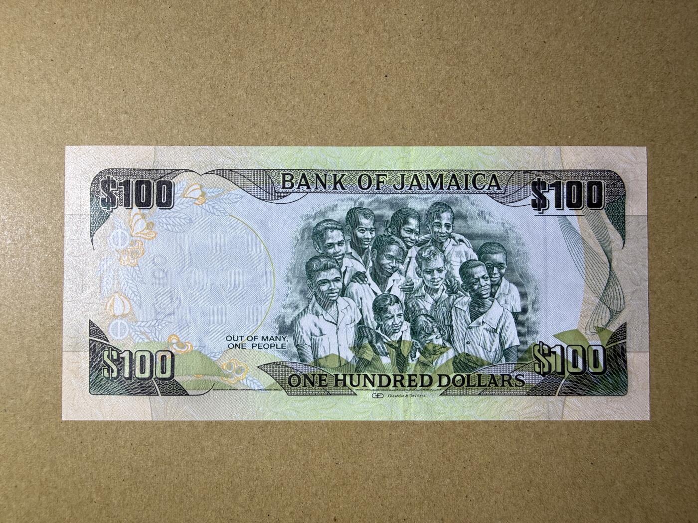 《艾美收藏》第232期-2.22周日外币靓号精品场(春节首拍) 牙买加100元 UNC 2012年 牙买加独立50周年纪念钞 无47双尾88