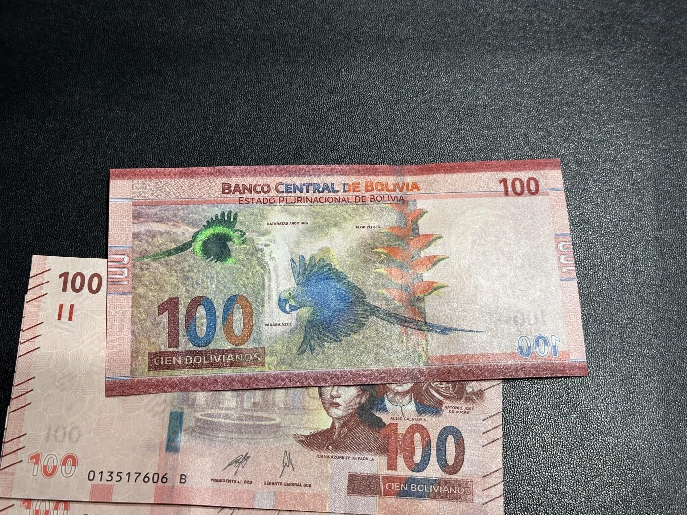 《外钞收藏家》第六百一十二期（ 精选场）（长期征集拍品、欢迎藏友们联系合作） 玻利维亚100 十张一起 全新UNC