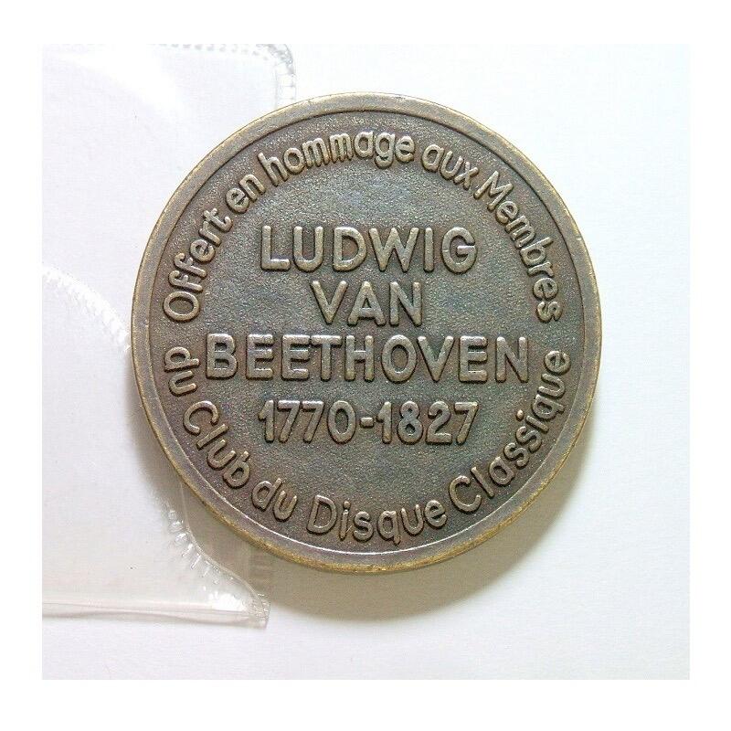 德国1827年 大音乐家贝多芬高浮雕精制大铜章 40MM