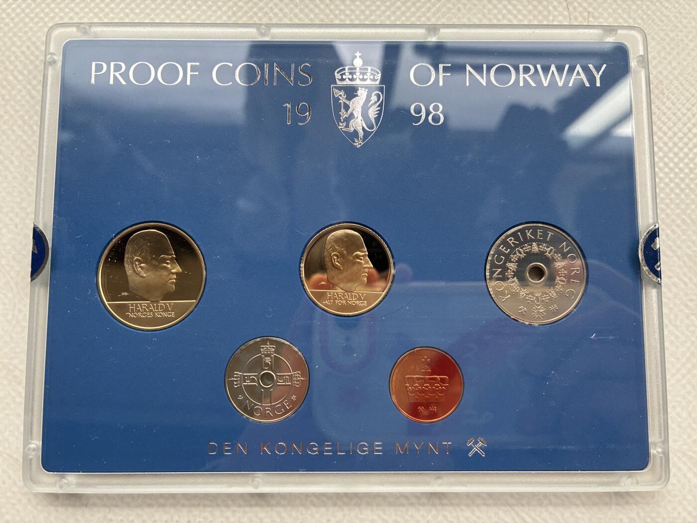 咖啡豆•收藏 2026年Feb_28th世界各国硬币套币拍卖 挪威 1998年 UNC未流通封装套币 外国硬币