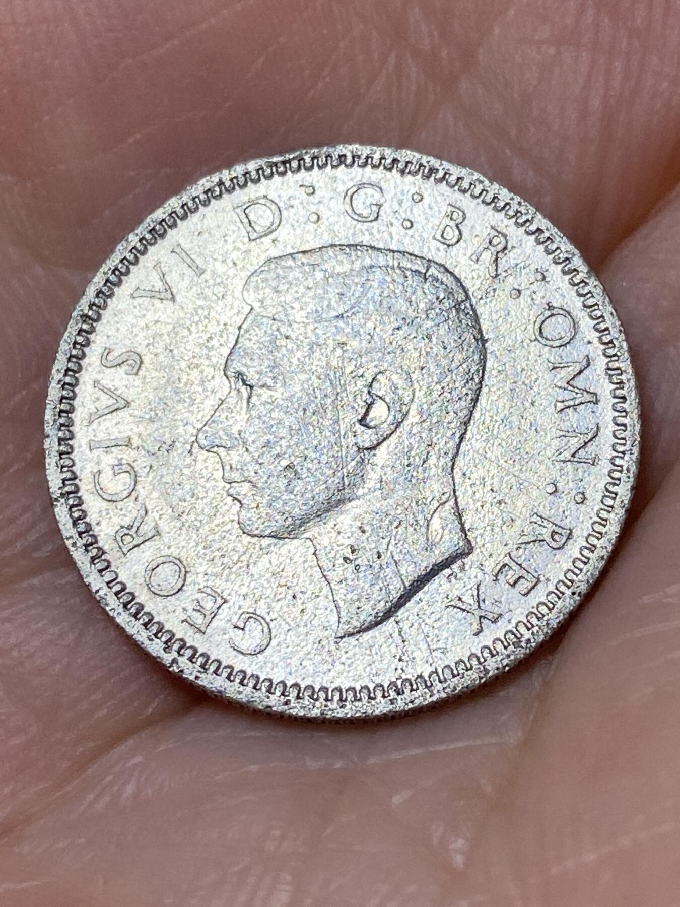 2026年第三十一场(总第二百场)英国一线回流散币新春特拍第三场(免佣金) 英国🇬🇧1944年6便士银币(乔治六世第一版，500银)