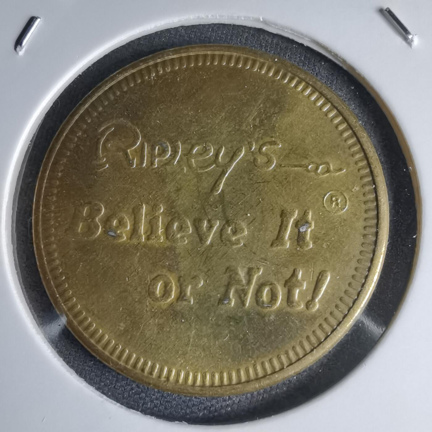 沼泽如烟--第1000场 1997年香港凌霄阁（The Peak Tower）信不信由你奇趣馆（Ripley's Believe It or Not!）的旅游纪念代币