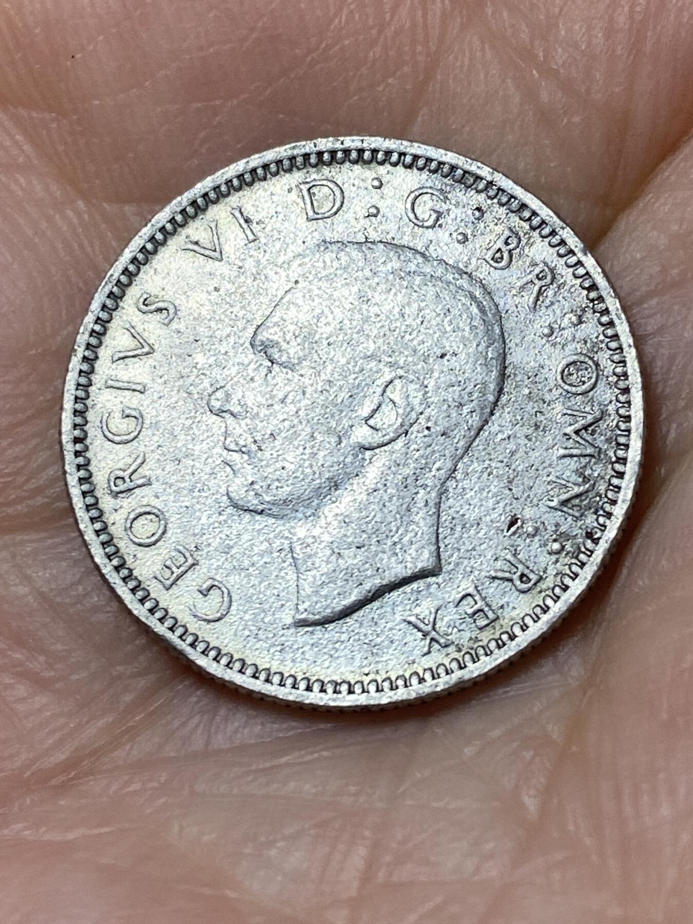 2026年第三十一场(总第二百场)英国一线回流散币新春特拍第三场(免佣金) 英国🇬🇧1946年6便士银币(乔治六世第一版关门年，500银)