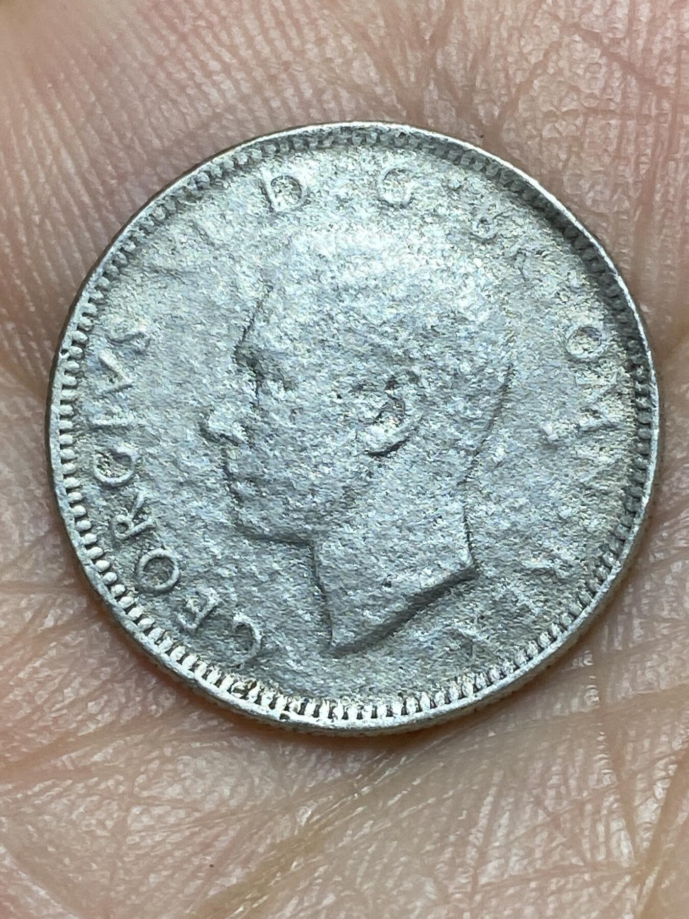 2026年第三十一场(总第二百场)英国一线回流散币新春特拍第三场(免佣金) 英国🇬🇧1937年6便士银币(乔治六世加冕年，第一版首发年，500银)