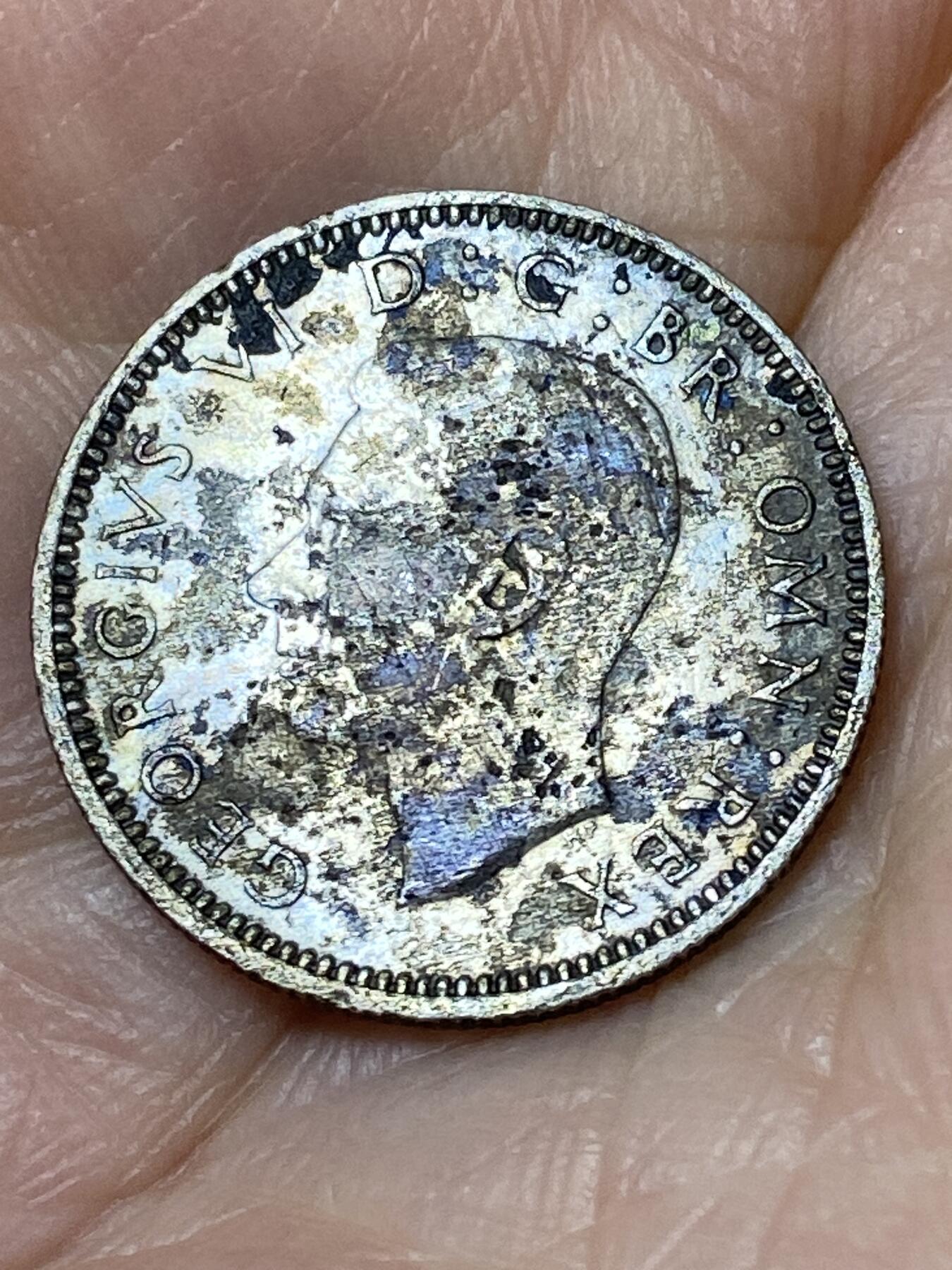 2026年第三十一场(总第二百场)英国一线回流散币新春特拍第三场(免佣金) 英国🇬🇧1945年6便士银币(乔治六世第一版，500银)