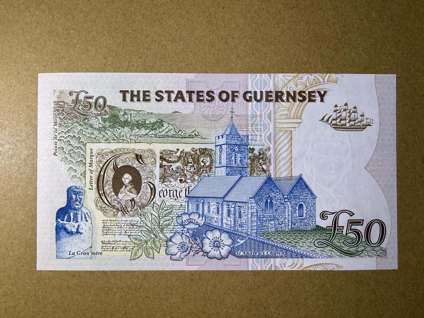 《艾美收藏》第232期-2.22周日外币靓号精品场(春节首拍) 根西50镑 UNC 1994年A冠 无3547双尾88