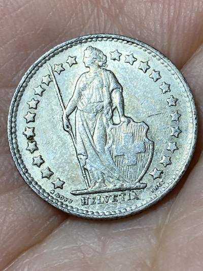 2026年第三十一场(总第二百场)英国一线回流散币新春特拍第三场(免佣金) 瑞士🇨🇭1950年1/2法郎银币(第二版，B标伯尔尼造，835高银)