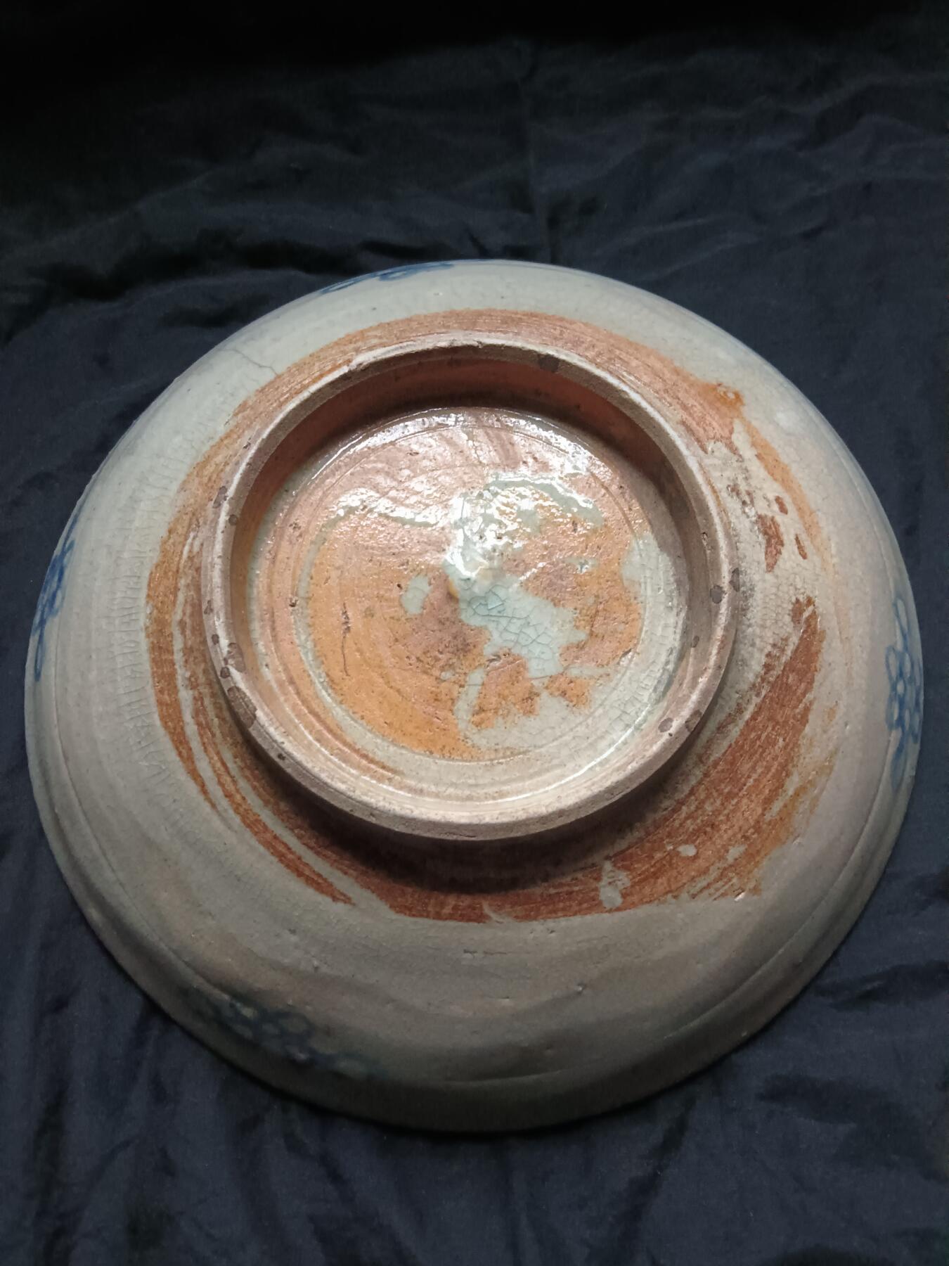 明代民窑青花中国结（盘长纹）盘