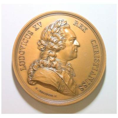 【艺术】法国艺术大章 纪念1769年 路易十五建立巴黎军校 高浮雕精制超大铜章 65MM 133克 - 【艺术】法国艺术大章 纪念1769年 路易十五建立巴黎军校 高浮雕精制超大铜章 65MM 133克