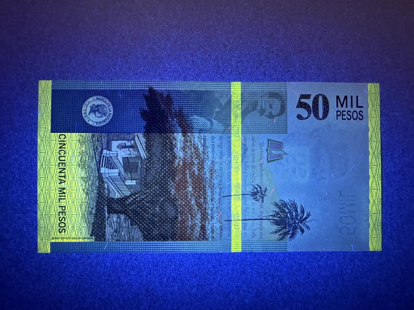 《艾美收藏》第232期-2.22周日外币靓号精品场(春节首拍) 哥伦比亚50000元 UNC 2013年 无47