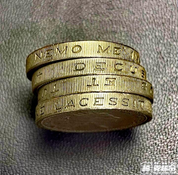 英国1989、93、94、2003年1英磅加厚靓品硬币4枚一组