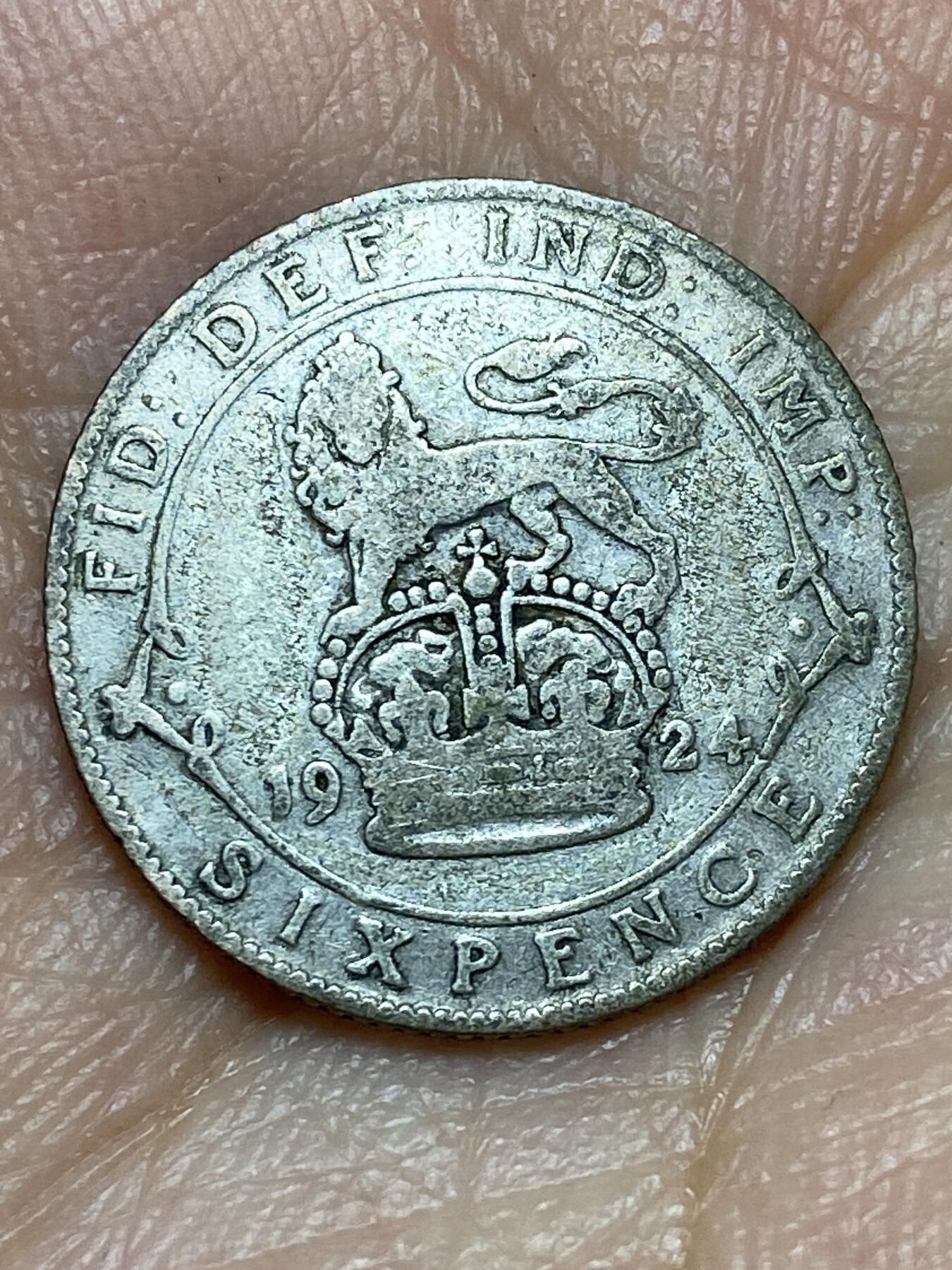 2026年第三十一场(总第二百场)英国一线回流散币新春特拍第三场(免佣金) 英国🇬🇧1924年6便士银币(乔治五世第二版，500银)