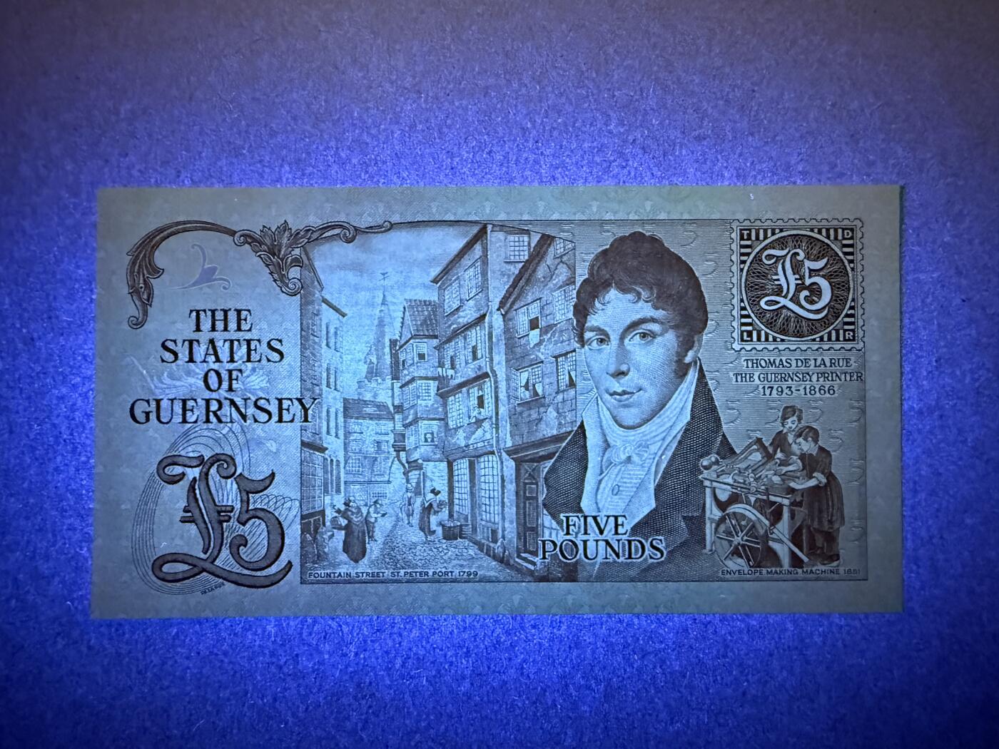 《艾美收藏》第232期-2.22周日外币靓号精品场(春节首拍) 根西5镑 UNC 1980年大尺寸版 无4