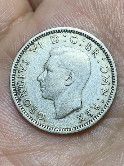 2026年第三十一场(总第二百场)英国一线回流散币新春特拍第三场(免佣金) 英国🇬🇧1941年6便士银币(乔治六世第一版，500银)