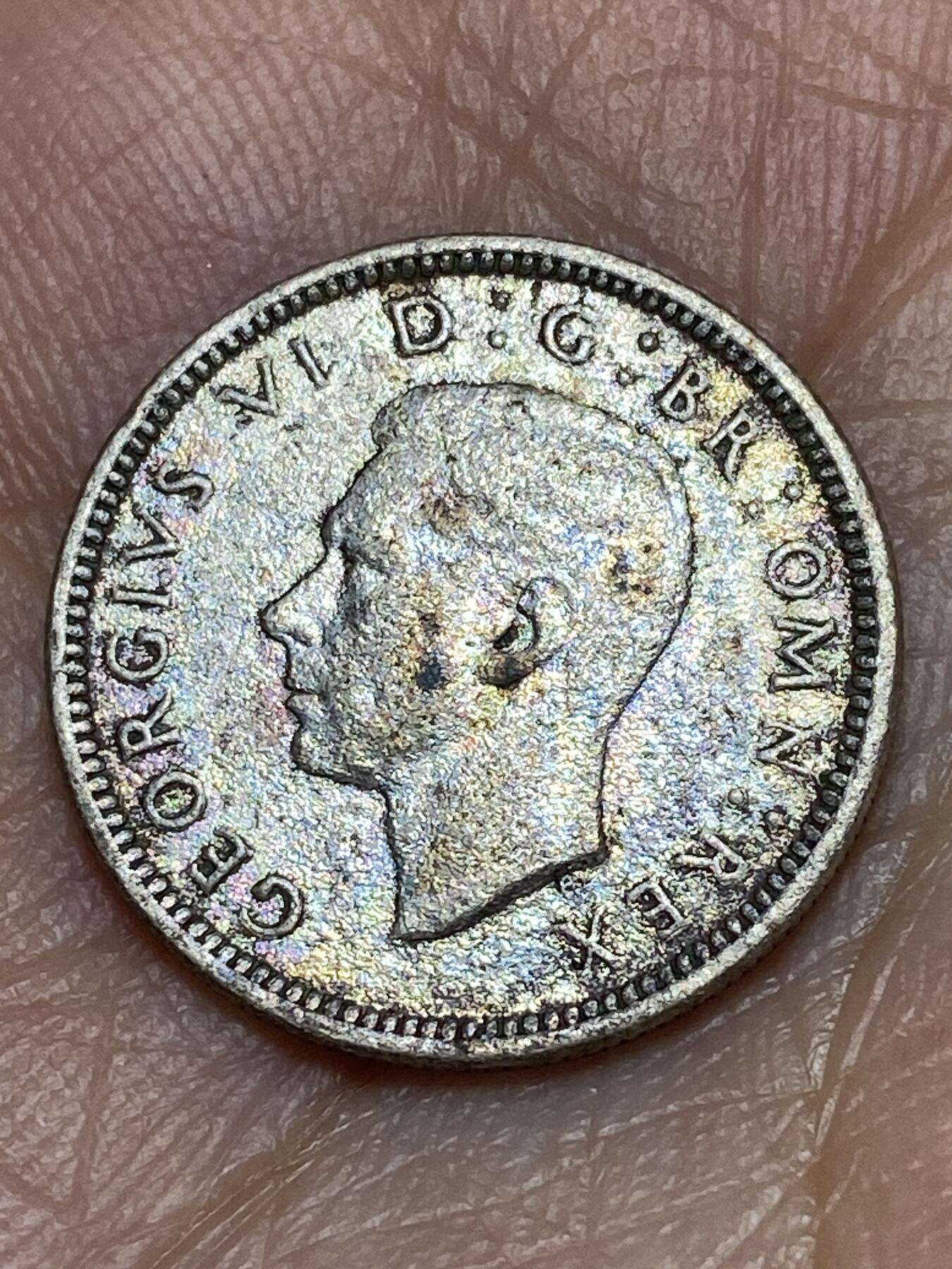 2026年第三十一场(总第二百场)英国一线回流散币新春特拍第三场(免佣金) 英国🇬🇧1937年6便士银币(乔治六世加冕年，第一版首发年，500银)