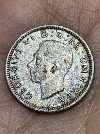 2026年第三十一场(总第二百场)英国一线回流散币新春特拍第三场(免佣金) 英国🇬🇧1937年6便士银币(乔治六世加冕年，第一版首发年，500银)