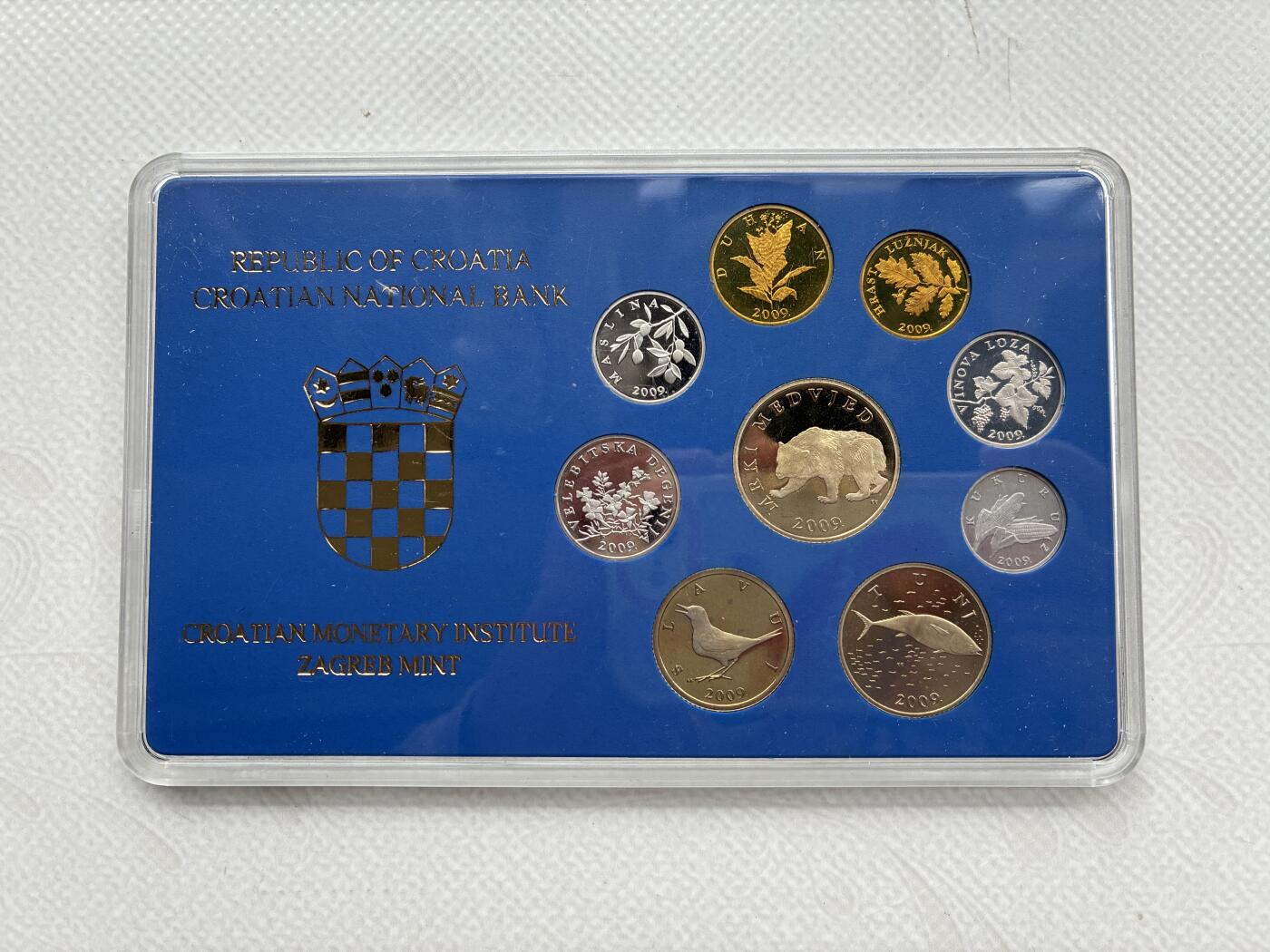 咖啡豆•收藏 2026年Feb_28th世界各国硬币套币拍卖 克罗地亚 2009年 UNC类精制套币 外国硬币