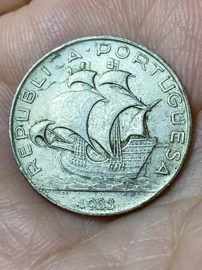2026年第三十一场(总第二百场)英国一线回流散币新春特拍第三场(免佣金) 葡萄牙🇵🇹1933年2.5埃斯库多银币(共和国第四套，640银)