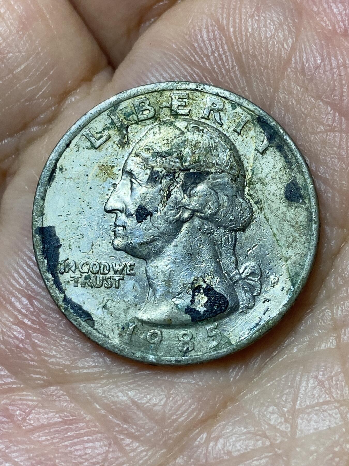 2026年第三十一场(总第二百场)英国一线回流散币新春特拍第三场(免佣金) 美国🇺🇸1985年1/4元(华盛顿1/4元第三版，P标费城造)