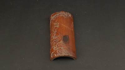 上海都达杂项专场三十三【年后发货全场包邮】  - 清 竹刻仕女笔搁