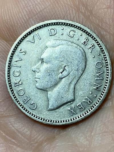 2026年第三十一场(总第二百场)英国一线回流散币新春特拍第三场(免佣金) 英国🇬🇧1946年6便士银币(乔治六世第一版关门年，500银)