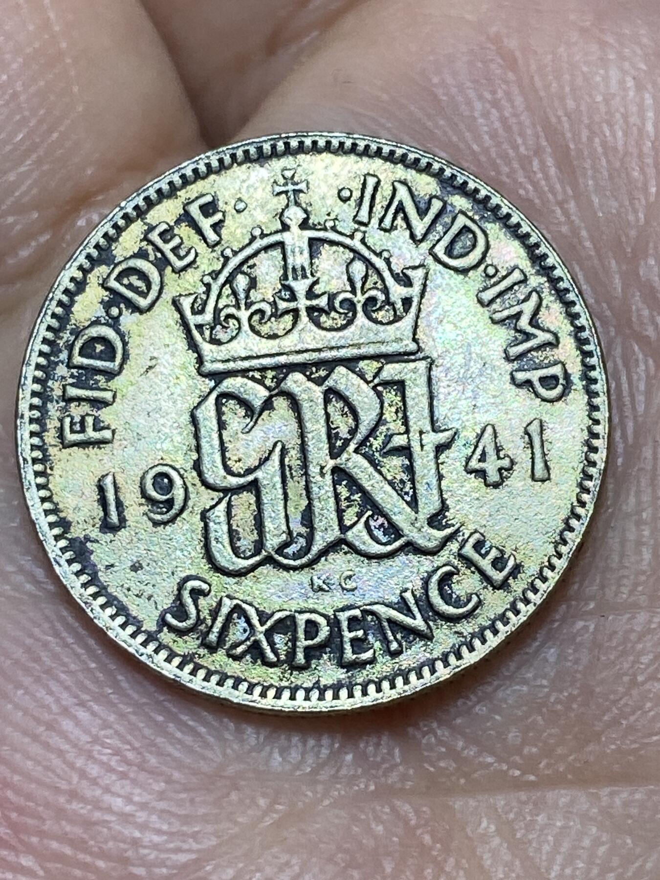 2026年第三十一场(总第二百场)英国一线回流散币新春特拍第三场(免佣金) 英国🇬🇧1941年6便士银币(乔治六世第一版，500银)