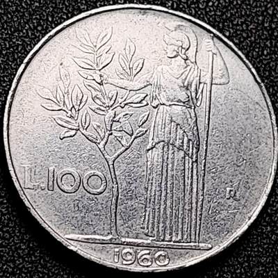 泉币菌-第196场- 新年快乐 新年第4场 本场拍品多 请提前出价 - 意大利早期100里拉 月亮和记忆女神密涅瓦 不锈钢币 27.8mm