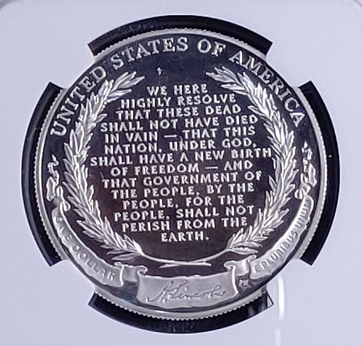 原盒证：美国总统林肯诞辰200周年1美元精制纪念银币