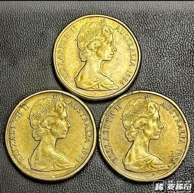 澳大利亚1984年1澳元首发首版5只袋鼠靓品硬币三枚一组 - 澳大利亚1984年1澳元首发首版5只袋鼠靓品硬币三枚一组