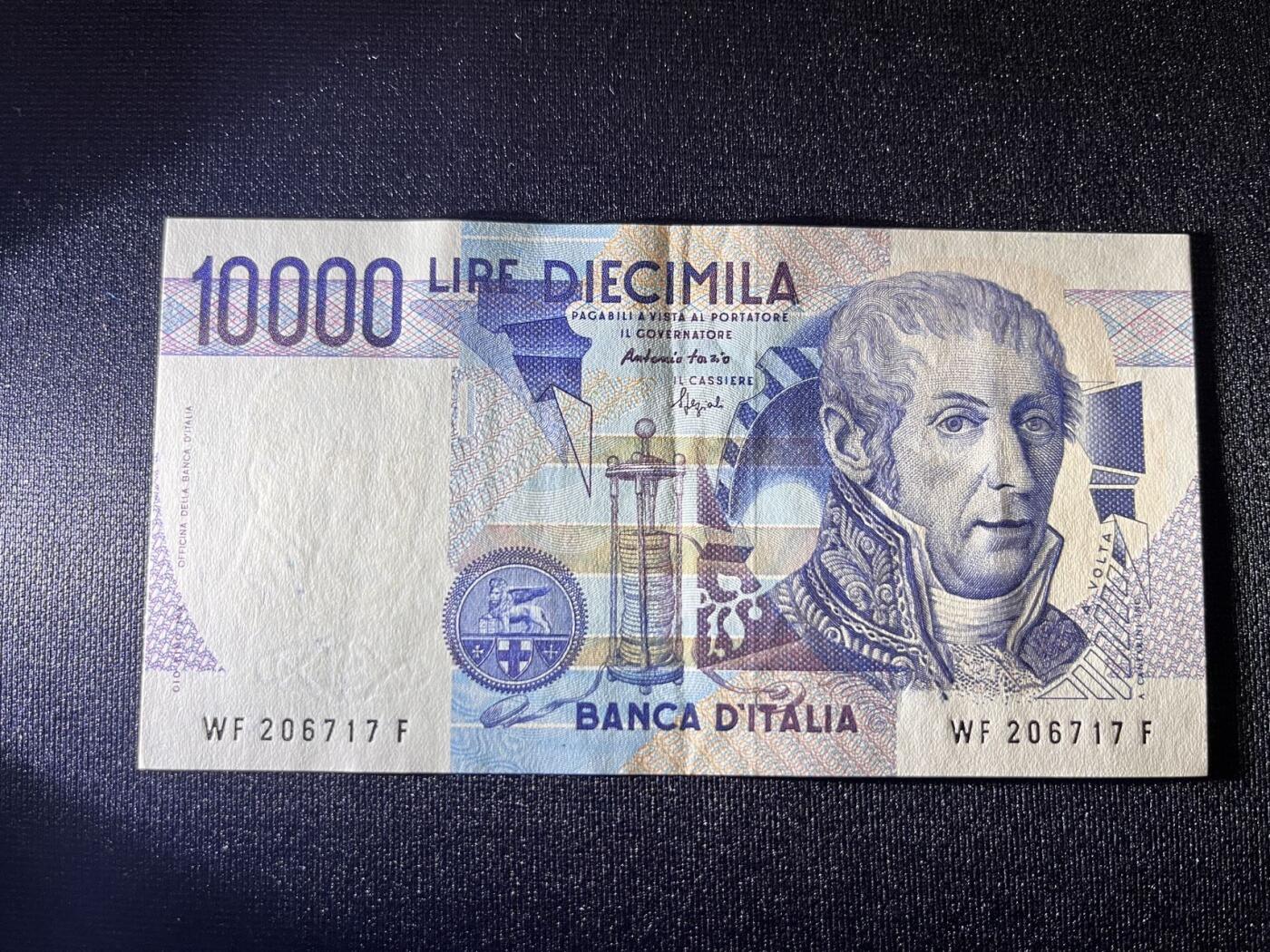 世界各国纸币拍卖 意大利1984年 10000里拉 实物图