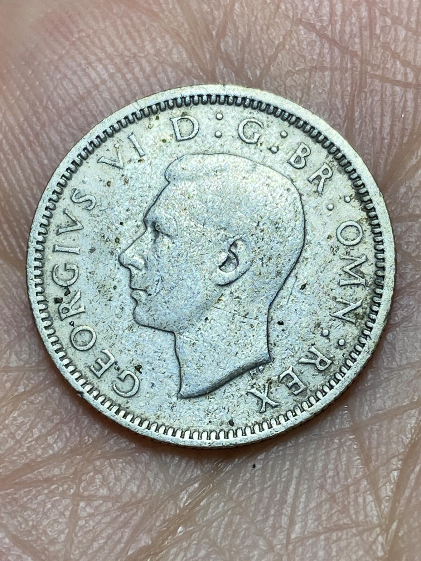 2026年第三十一场(总第二百场)英国一线回流散币新春特拍第三场(免佣金) 英国🇬🇧1941年6便士银币(乔治六世第一版，500银)