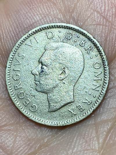 2026年第三十一场(总第二百场)英国一线回流散币新春特拍第三场(免佣金) 英国🇬🇧1942年6便士银币(乔治六世第一版，500银)