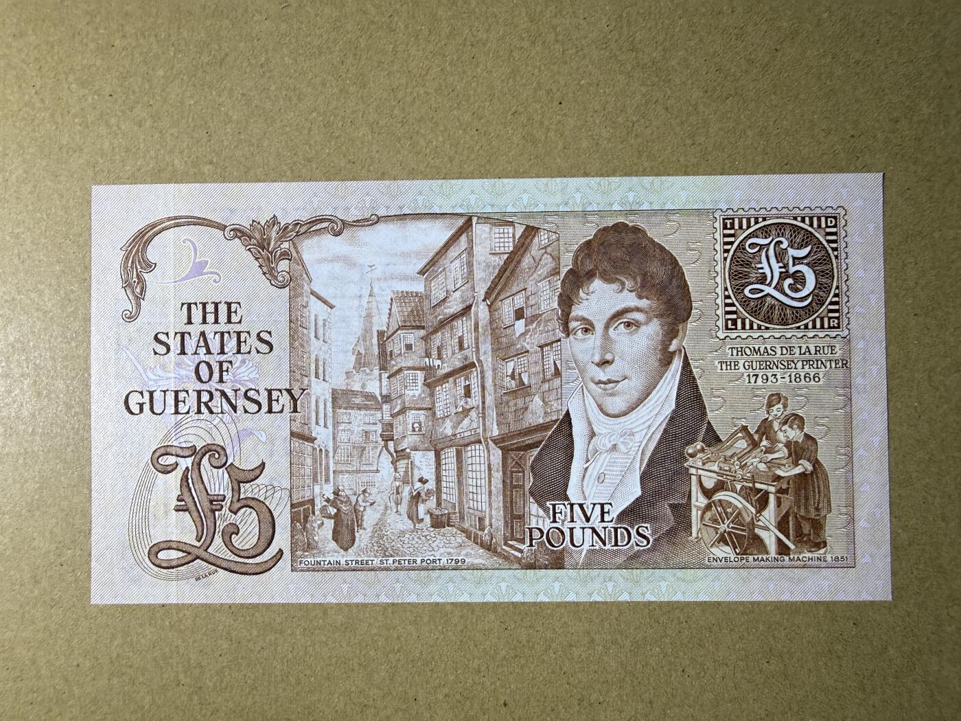 《艾美收藏》第232期-2.22周日外币靓号精品场(春节首拍) 根西5镑 UNC 1980年大尺寸版 无4