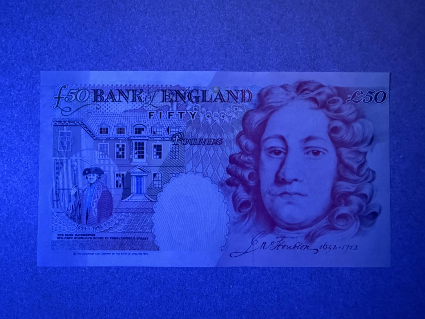 《艾美收藏》第232期-2.22周日外币靓号精品场(春节首拍) 英格兰50镑 UNC E序列 1994年 无4