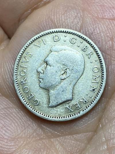 2026年第三十一场(总第二百场)英国一线回流散币新春特拍第三场(免佣金) 英国🇬🇧1943年6便士银币(乔治六世第一版，500银)