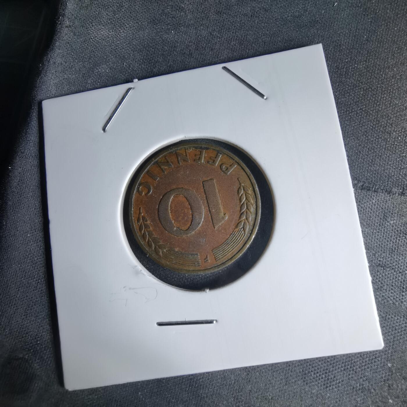 沼泽如烟--第1000场 德国1949年10芬尼银行版