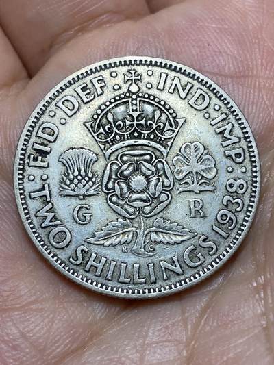 2026年第三十一场(总第二百场)英国一线回流散币新春特拍第三场(免佣金) - 英国🇬🇧1938年2先令银币(乔治六世第一版，500银)