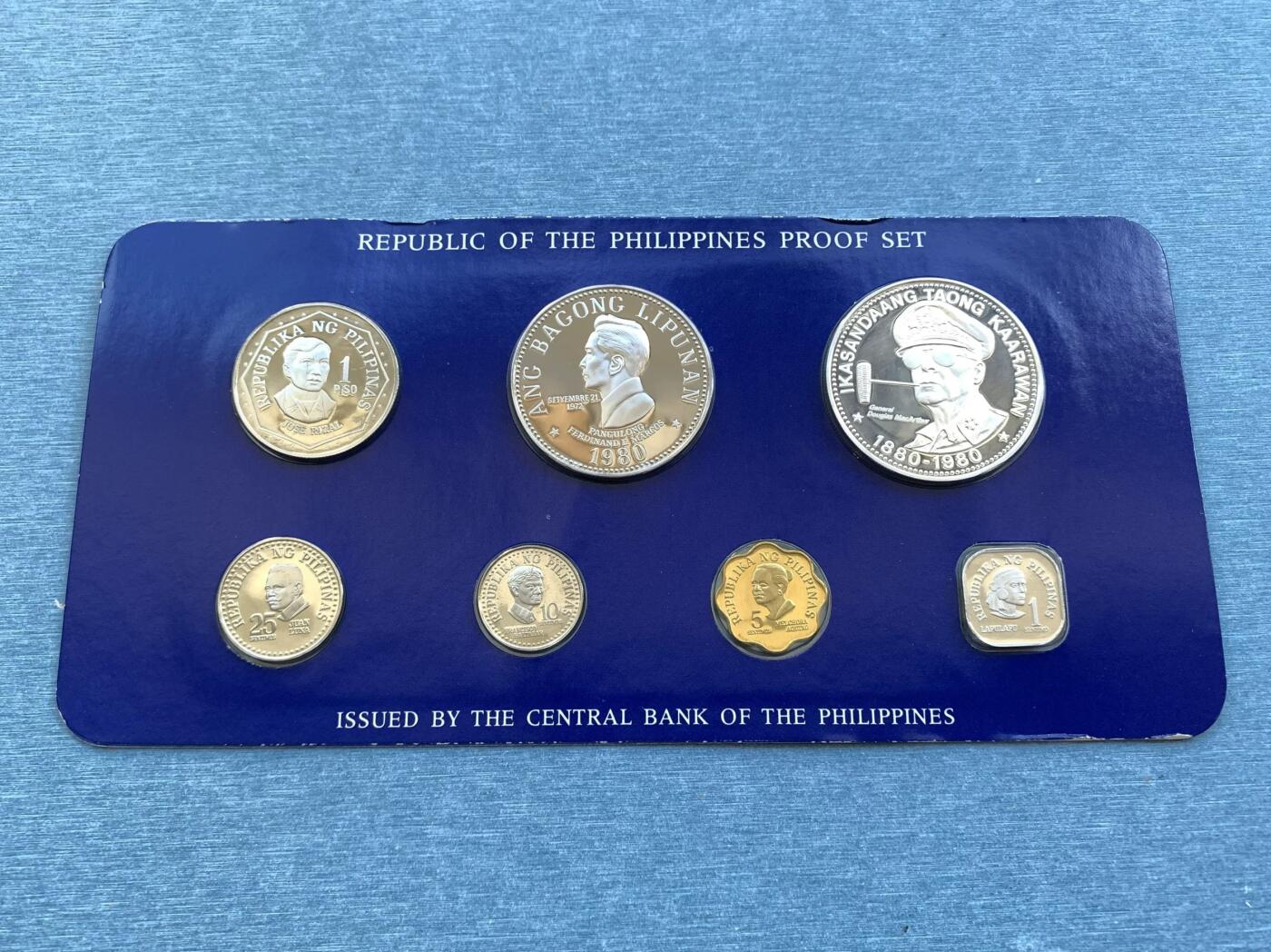 咖啡豆•收藏 2026年Feb_28th世界各国硬币套币拍卖 菲律宾 1980年 精制套币 富兰克林包装 外国硬币