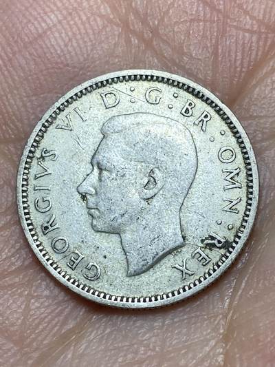 2026年第三十一场(总第二百场)英国一线回流散币新春特拍第三场(免佣金) 英国🇬🇧1942年6便士银币(乔治六世第一版，500银)