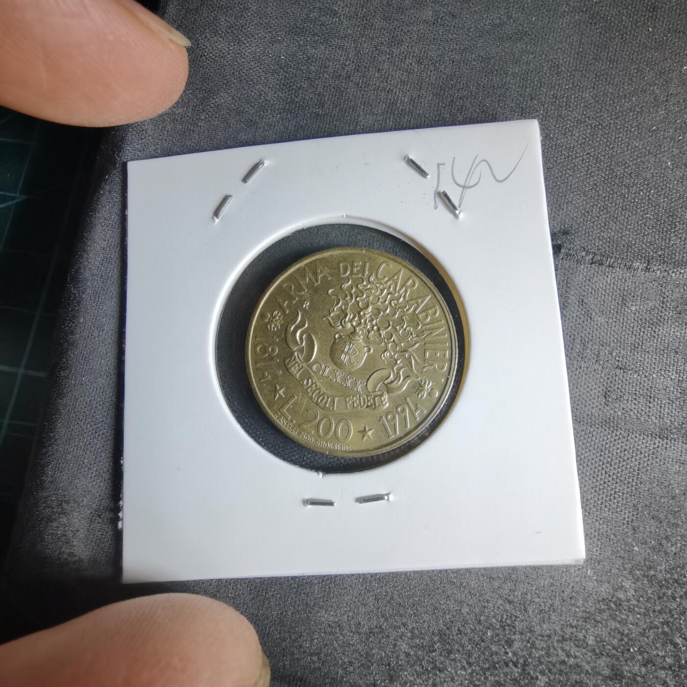 沼泽如烟--第1000场 意大利1994年200里拉纪念币