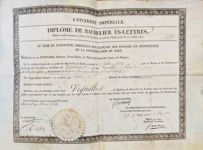 凯旋世界勋赏（持续上新中）（第22期新年大拍）（欢迎送拍）（对拍品有疑问请询问客服，不接受到手刀，出价默认拍品品相。请认真阅读拍卖规则！出价默认已认可！）（收到货请录制开箱视频，无视频概不处理问题。） - 维尼奥勒先生本文学士文凭，使其享有法律、法令及规章所赋予的，在民事及大学职务中的一切权利与特权