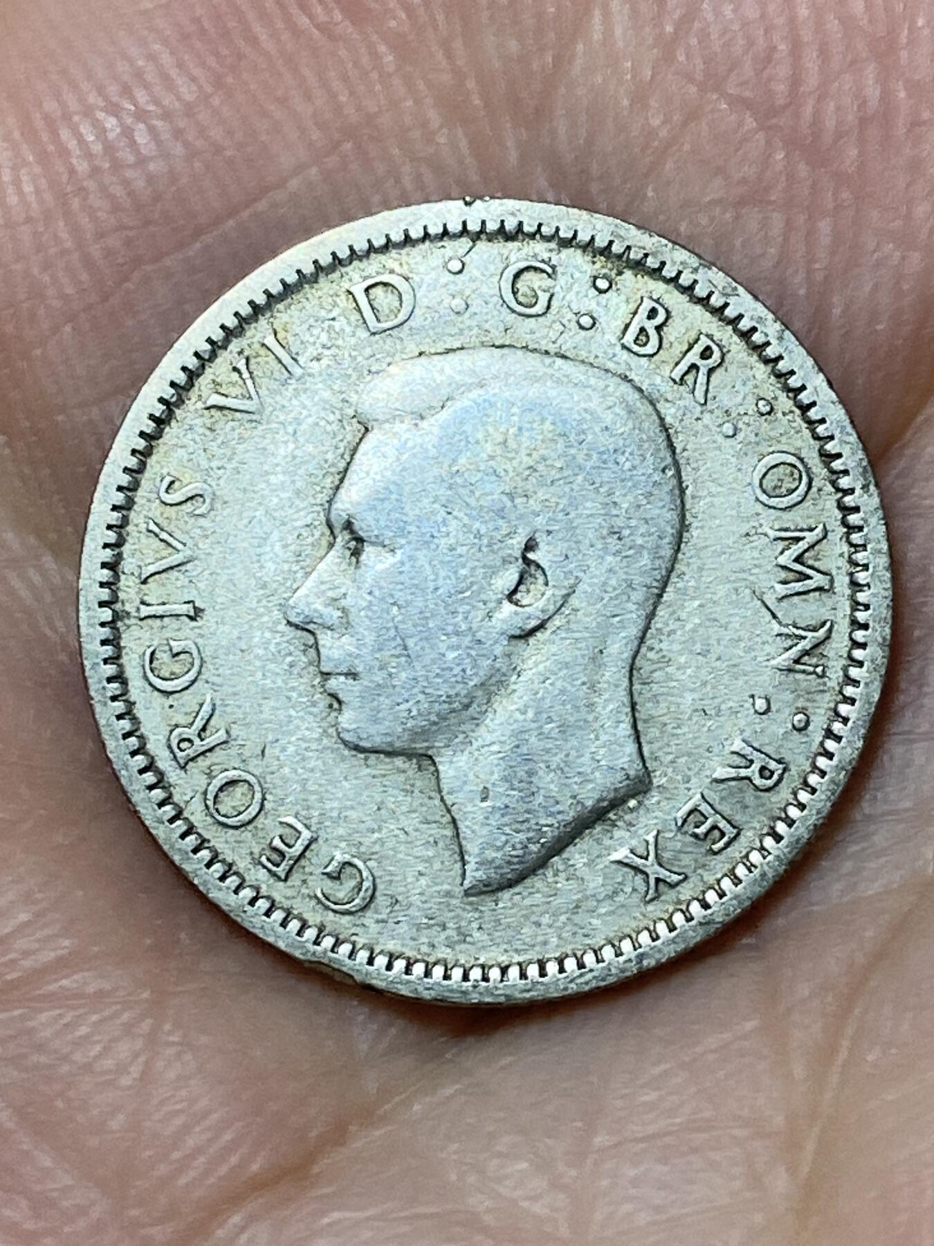 2026年第三十一场(总第二百场)英国一线回流散币新春特拍第三场(免佣金) 英国🇬🇧1944年6便士银币(乔治六世第一版，500银)