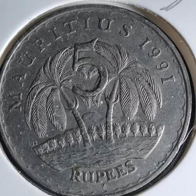 沼泽如烟--第1000场 - 毛里求斯1991年5卢比