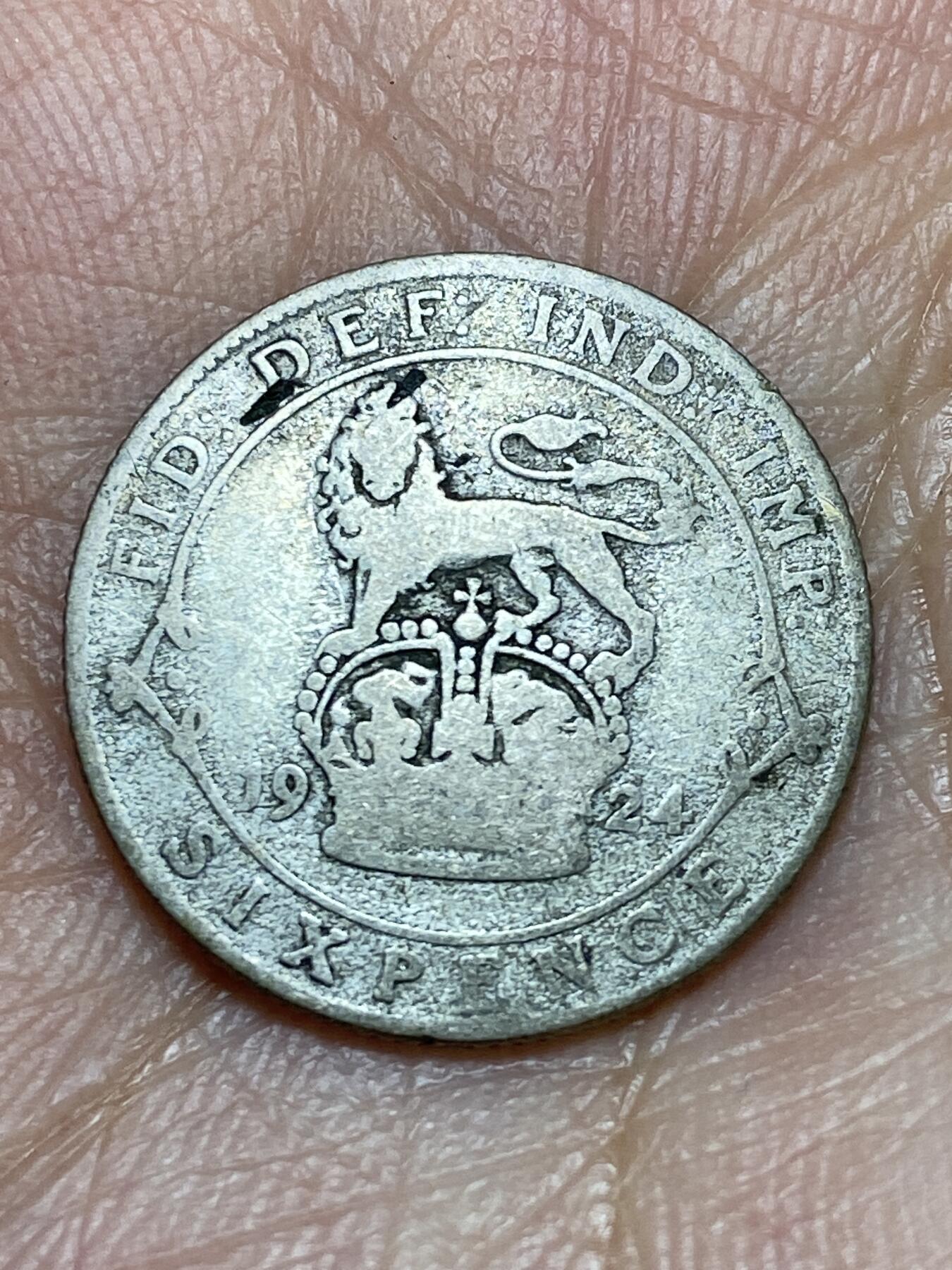 2026年第三十一场(总第二百场)英国一线回流散币新春特拍第三场(免佣金) 英国🇬🇧1924年6便士银币(乔治五世第二版，500银)