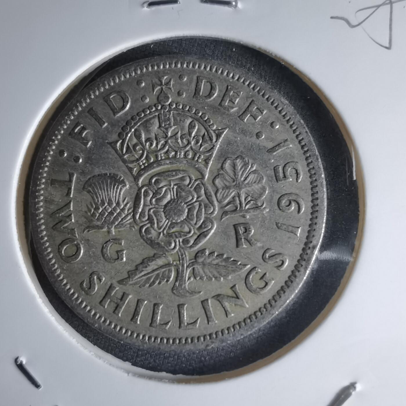 沼泽如烟--第1000场 英国1951年2先令