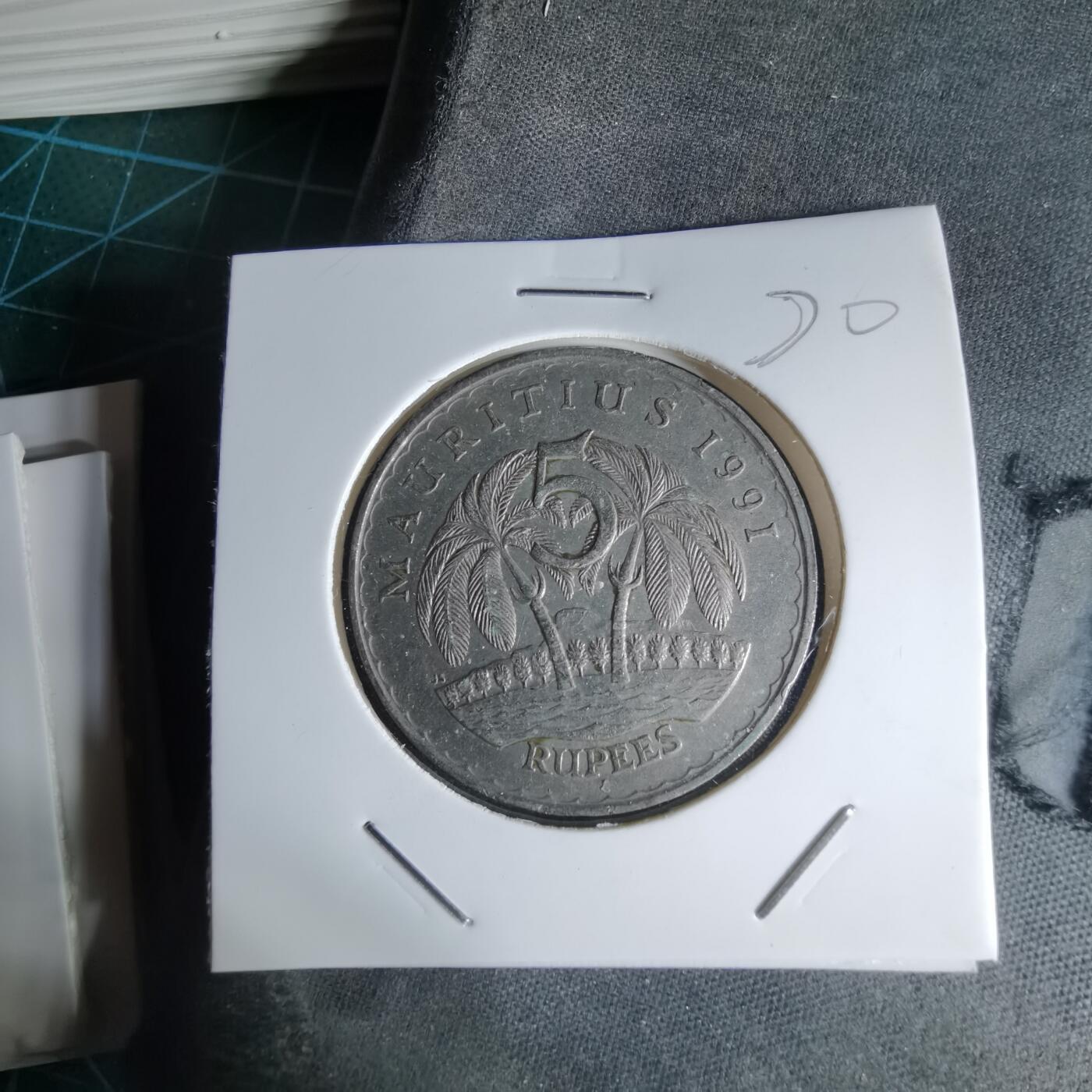 沼泽如烟--第1000场 毛里求斯1991年5卢比